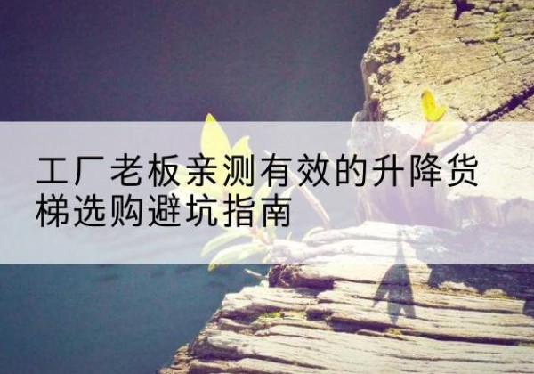凉城升降货梯怎么选-工厂老板亲测有效的升降货梯选购避坑指南